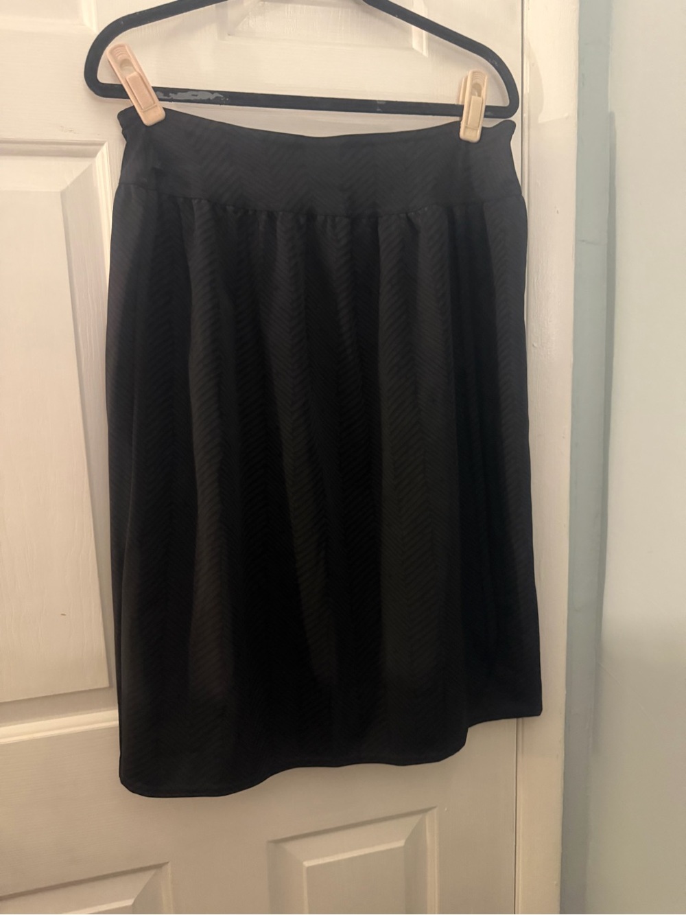 Vintage Jantzen Made in USA Black Chevron A-Line Skirt L